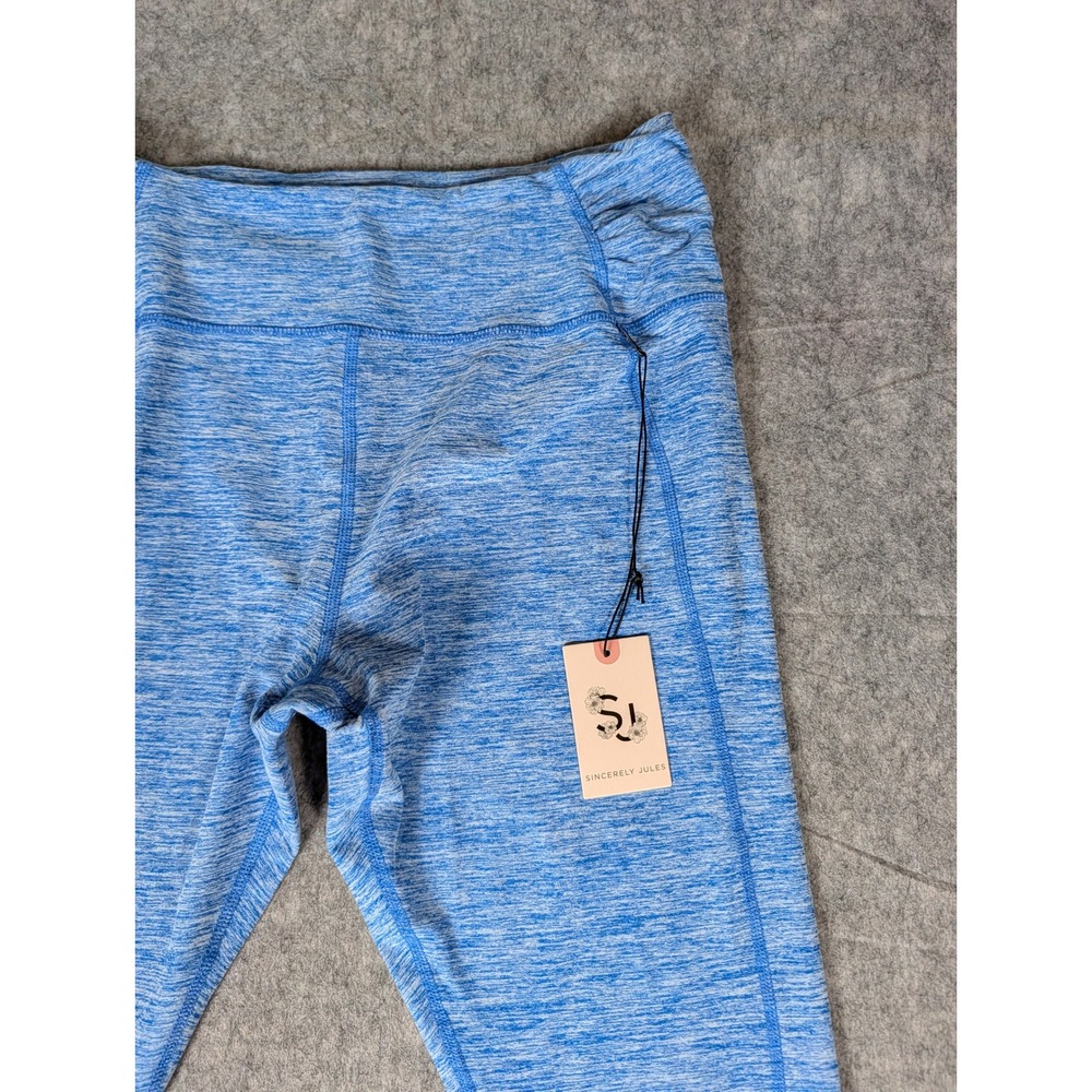 Sincerely Jules Active Blue Space Dye Heathered Leggings JL1262888 Womens XL - Picture 4 of 9